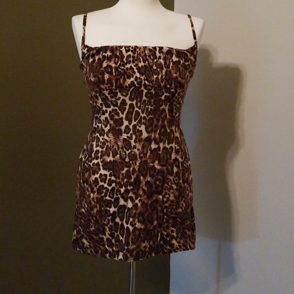 Charlotte Russe Tops - Leopard Print Charlotte Russe Tight Fit Tank
